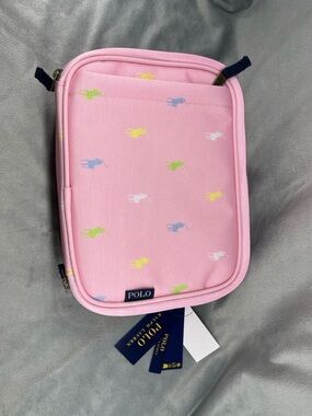 Polo by Ralph Lauren Pink Kids Pouch with Pony Print